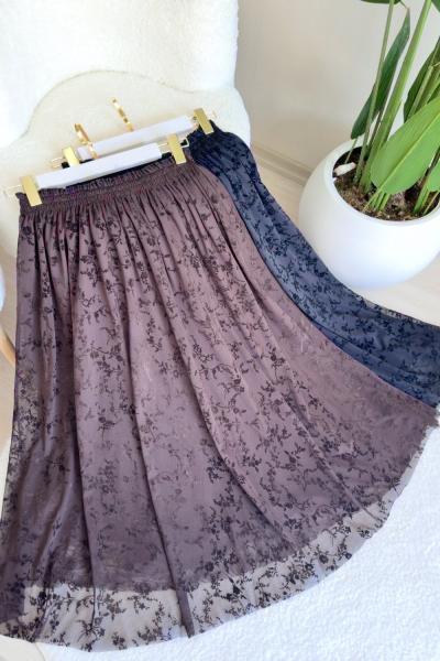 2 Adet Flok Desen Etek Çoklu Renk