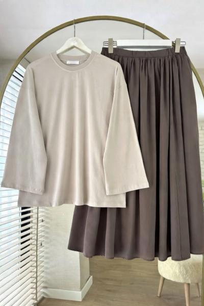 Basic Body Terikoton Etek Çoklu Renk