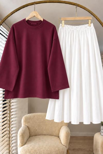 Bordo Oysho Body Vual Etek Bordo