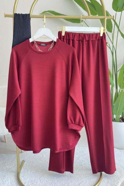 Oval Kesim Oysho Takım Bordo
